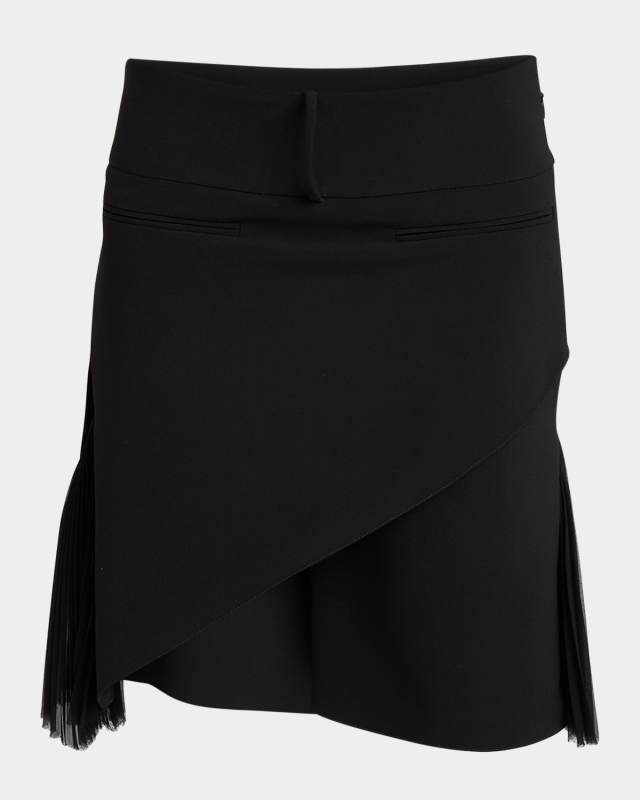 Asymmetric Infinity Pleats Crepe Skirt